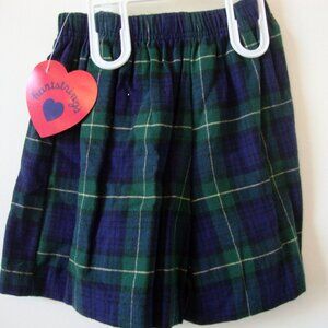 Hartstrings Girls Pleated Culotte Shorts - Size 6 - NWT -100% Cotton- 1990's NOS